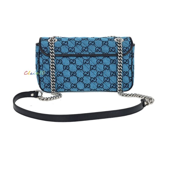 Gucci GG Marmont Multicolor Canvas Shoulder Bag - Picture 3 of 10